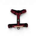 Sunset Point Red heavy-duty dog harness with control handle on white background