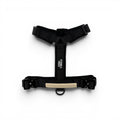 Northern Night Black heavy-duty dog harness with control handle on white background