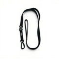 Northern Night Black heavy-duty dog leash with dual handles, double swivel and auto-lock carabiner on white background
