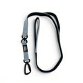 Muskoka Mist Blue heavy-duty dog leash with dual handles, double swivel and auto-lock carabiner on white background