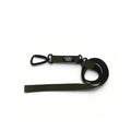Algonquin Moss Olive heavy-duty dog leash with dual handles, double swivel and auto-lock carabiner on white background